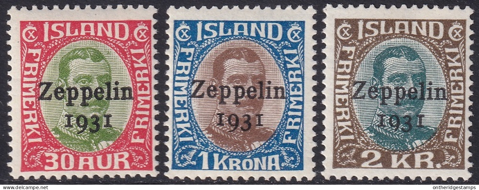 Iceland 1931 Sc C9-11  Air Post Set MNH** - Airmail