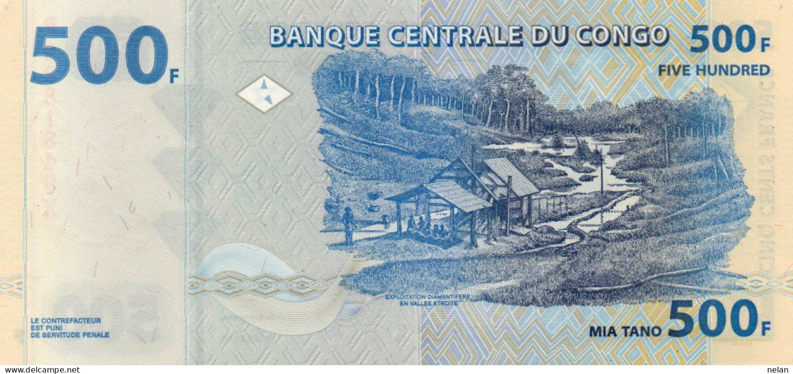 CONGO DEMOCRATIC REPUBLIC 500 FRANCS 2002 P-96 A.1 UNC - RARA SUFIX - X - Democratische Republiek Congo & Zaire