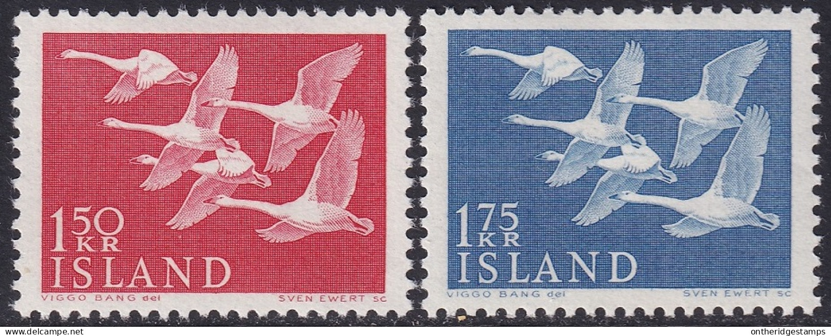 Iceland 1956 Sc 298-9  Set MLH* - Nuevos