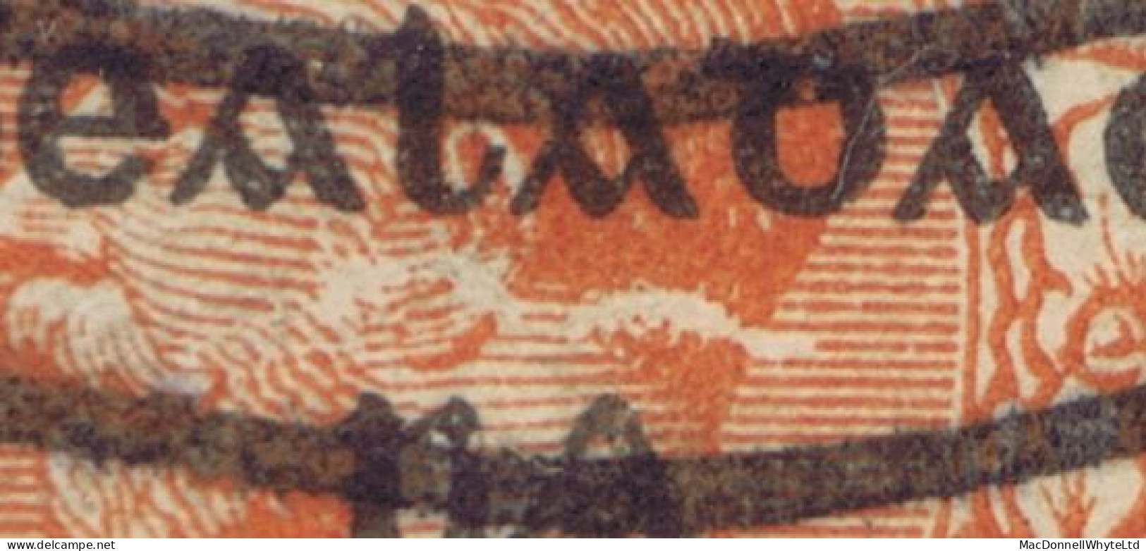 Ireland 1922 (Feb.) Thom Rialtas 5-line Overprint In Black On 2d Orange Die I, Very Prominent "Cigarette Smoke" Variety - Used Stamps