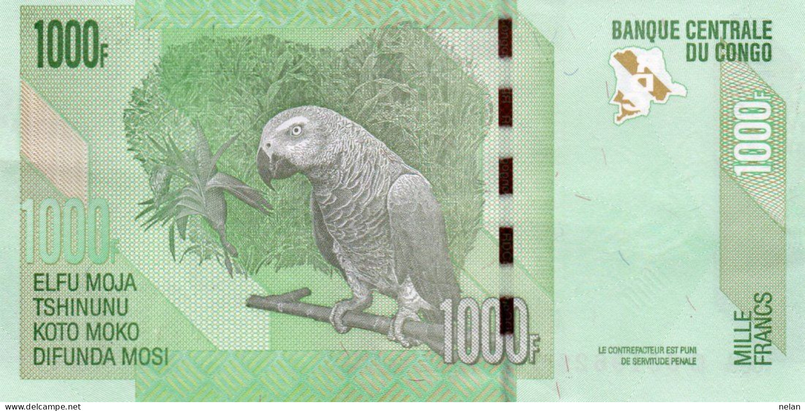 CONGO DEMOCRATIC REPUBLIC 1000 FRANCS 2005 P-101a. UNC - République Démocratique Du Congo & Zaïre