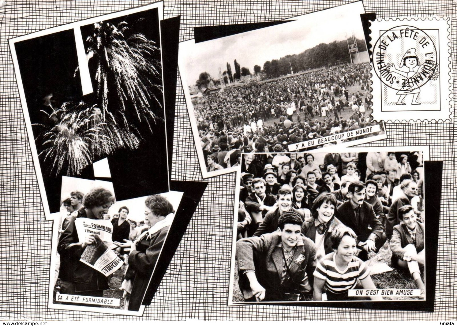 19198 EMA France 1957 Fête De L'Humanité Sur Carte Postale De La Manifestation ( MONTREUIL ) )(2 Scans) - EMA (Empreintes Machines à Affranchir)