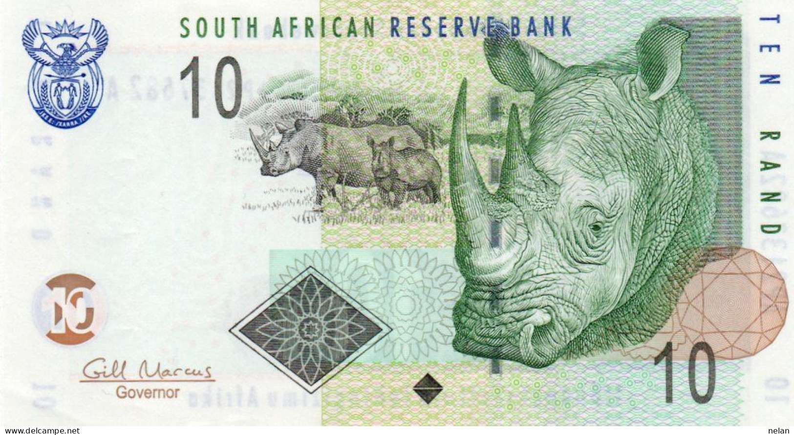 SOUTH AFRICA 10 RAND 2010 P-128b AUNC - Südafrika