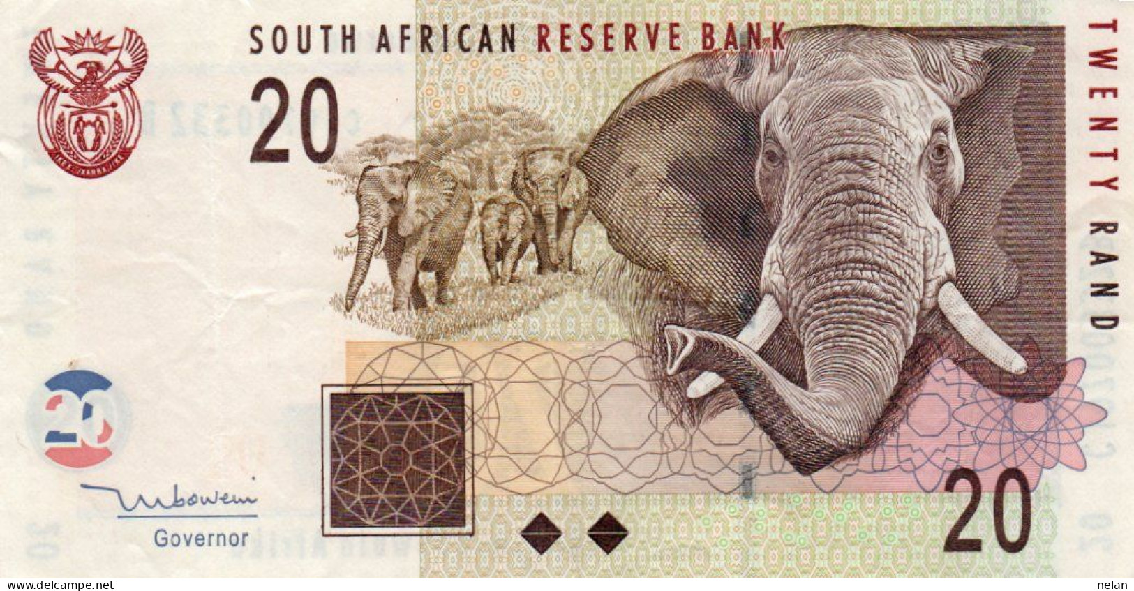 SOUTH AFRICA 20 RAND 1999 P-124b  AUNC - South Africa