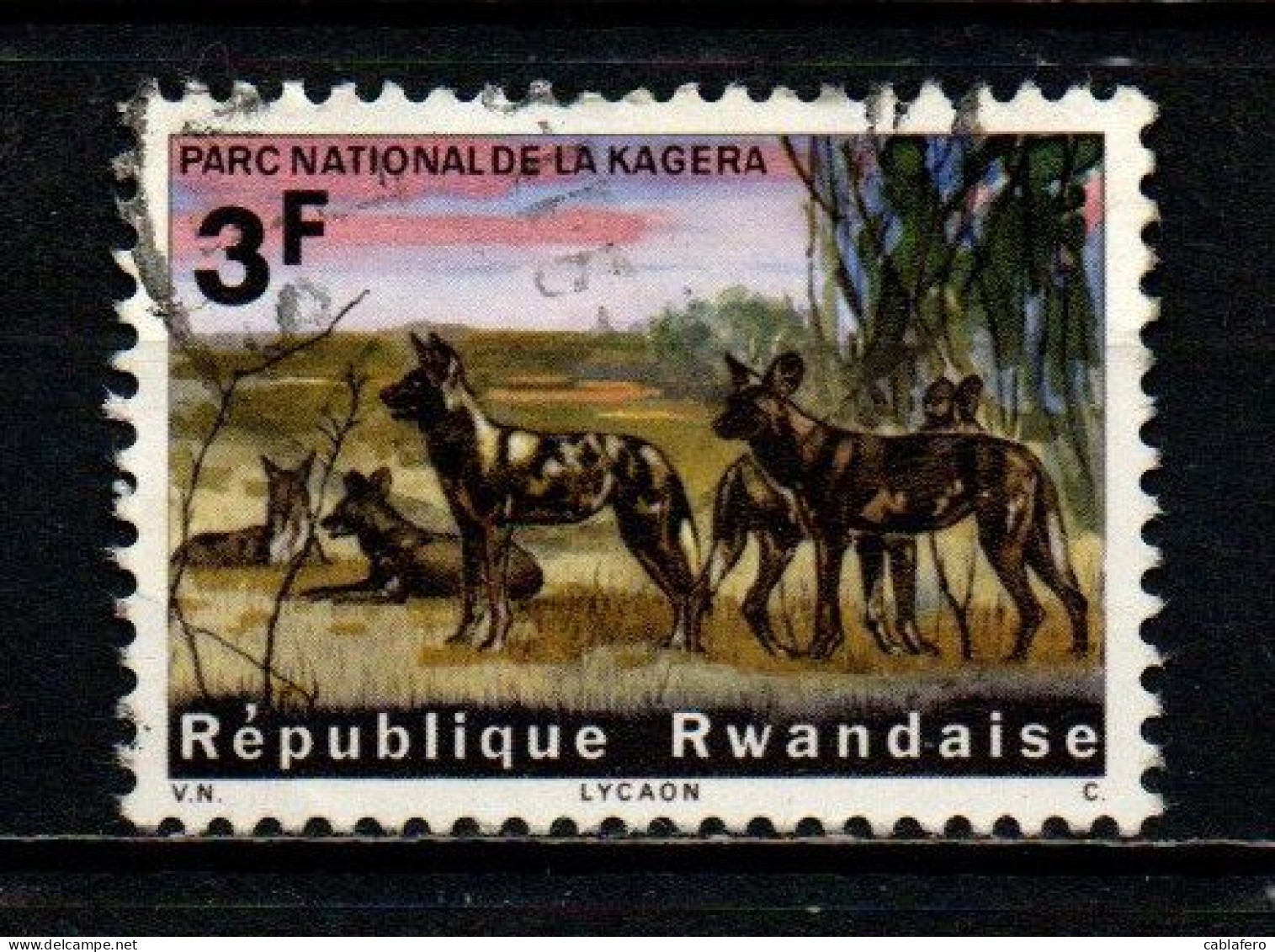 RWANDA - 1965 - Kagera National Park - Cape Hunting Dogs - USATO - Oblitérés