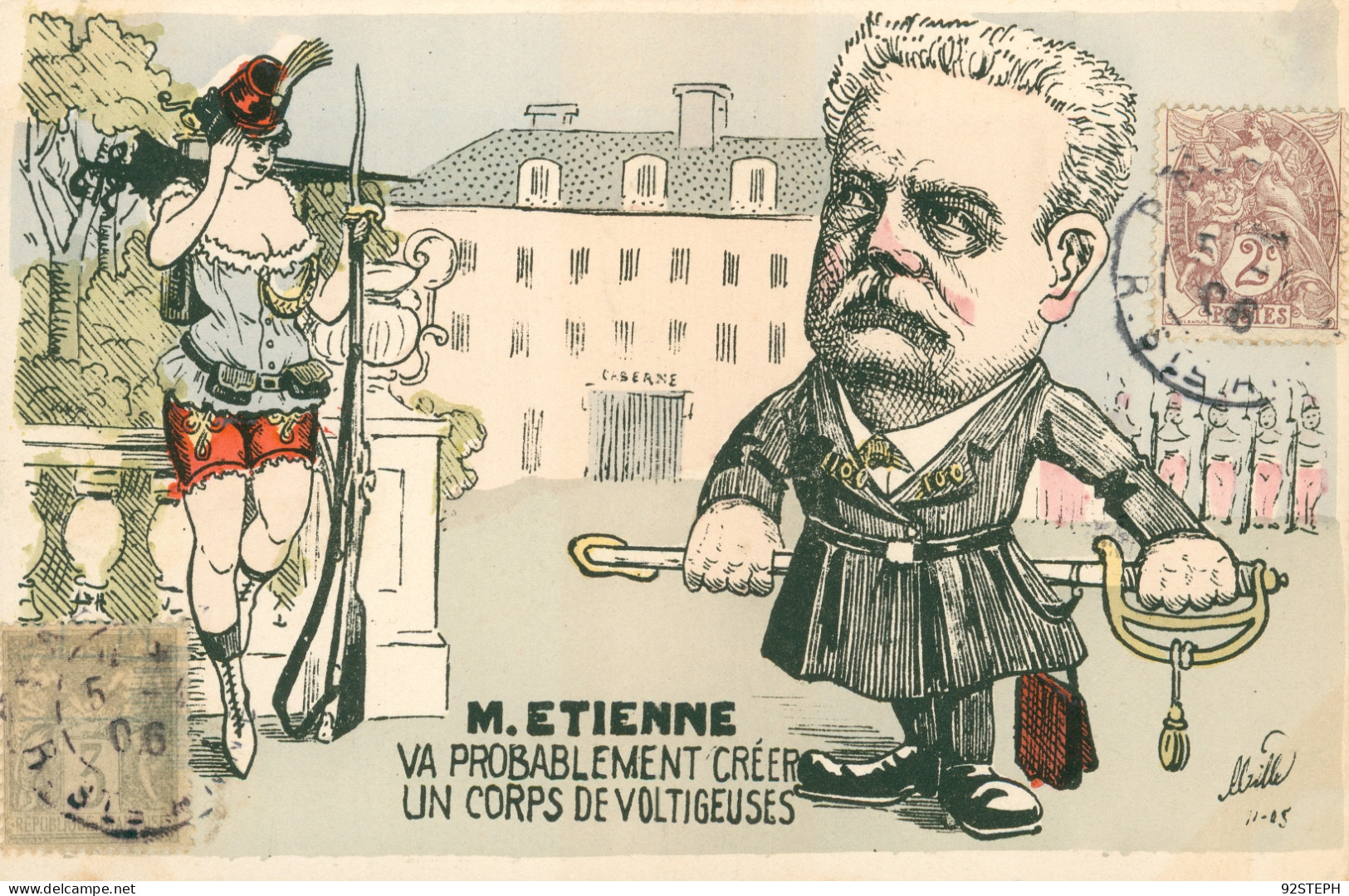 POLITIQUE MILLE Caricature Satirique M.Etienne - Mille