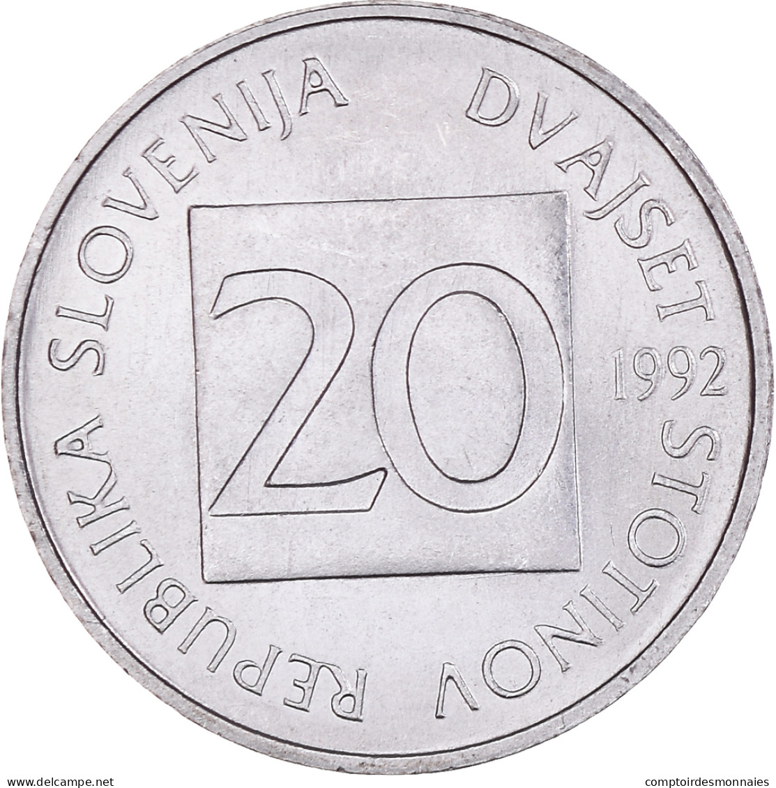 Monnaie, Slovénie, 20 Stotinov, 1993, FDC, Aluminium, KM:8 - Slovenia