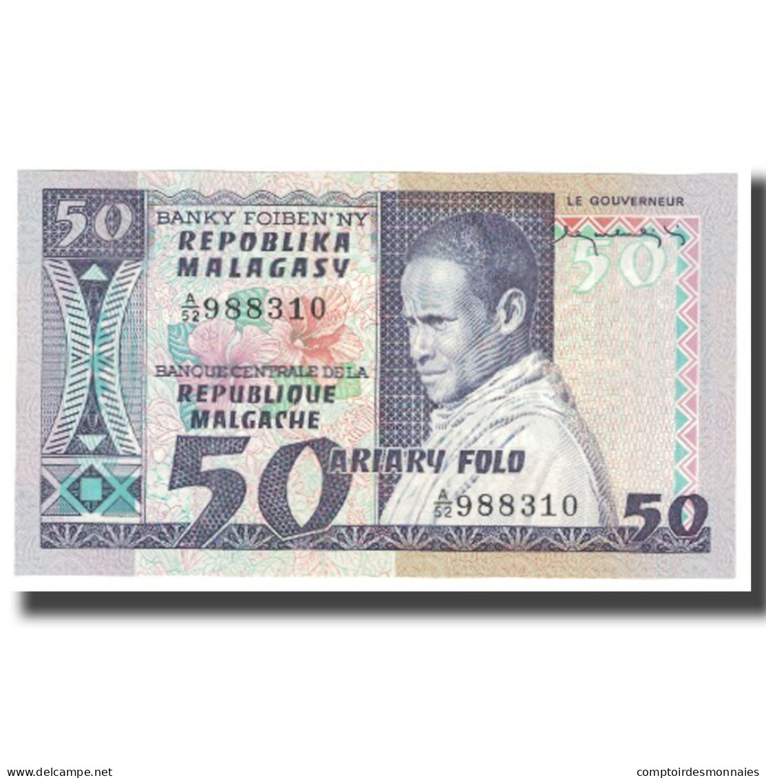 Billet, Madagascar, 50 Francs = 10 Ariary, KM:62a, NEUF - Madagascar