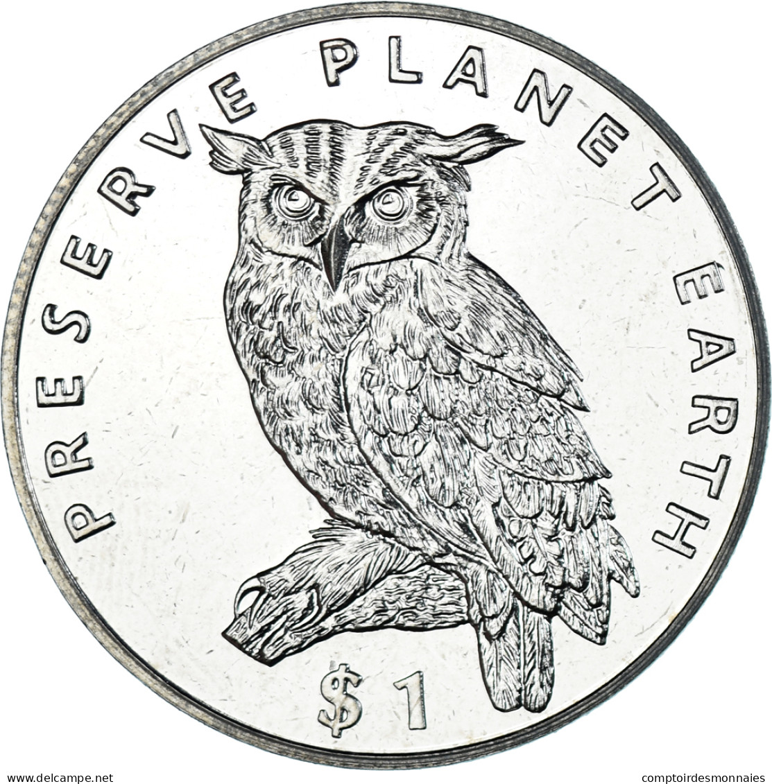 Monnaie, Érythrée, Dollar, 1995, Préservez La Terre - Grand Duc, SPL - Erythrée