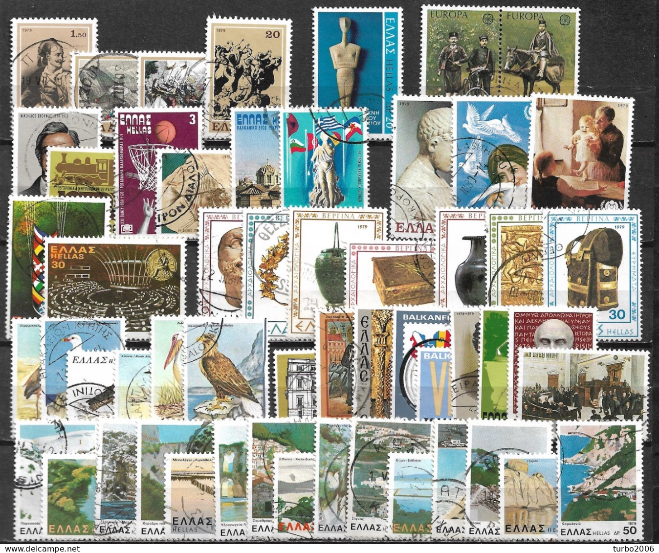 GREECE 1979 Complete All Sets Used Vl. 1412 / 1466 - Volledig Jaar