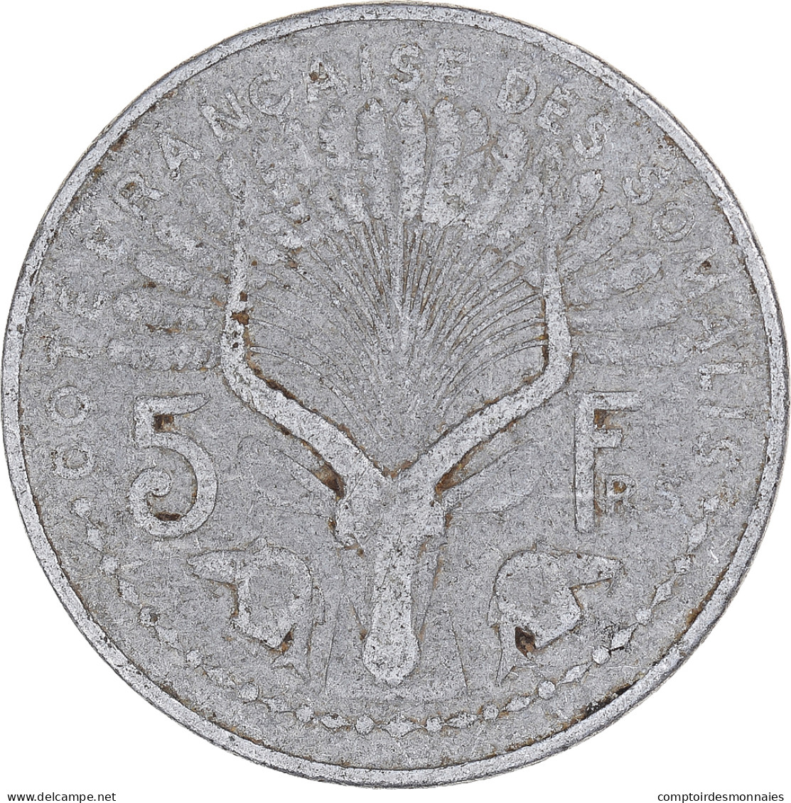 Monnaie, Somaliland, 5 Francs, 1959 - Somalië