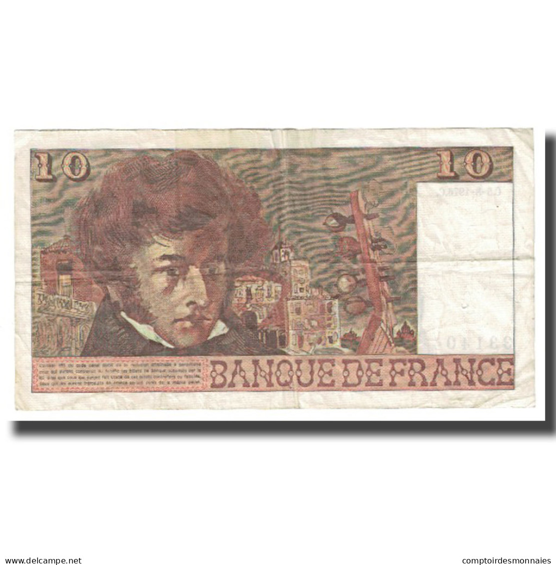 France, 10 Francs, Berlioz, 1976, 1976-08-05, TB+, Fayette:63.20, KM:150c - 10 F 1972-1978 ''Berlioz''