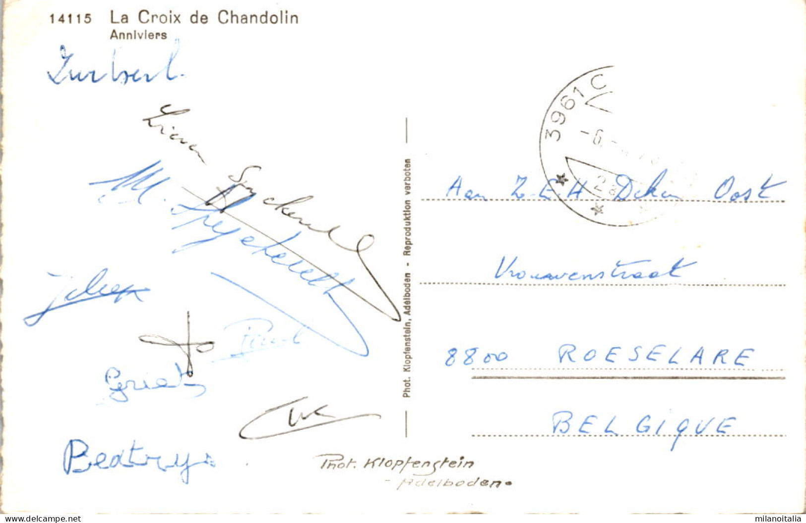 La Croix De Chandolin (14115) - Chandolin