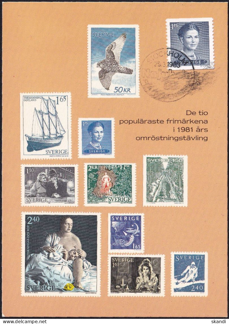 SCHWEDEN 1983 Mi-Nr. 1151 Ausstellungskarte/Exhibition Card Najubria Stocvkholm - Cartas & Documentos