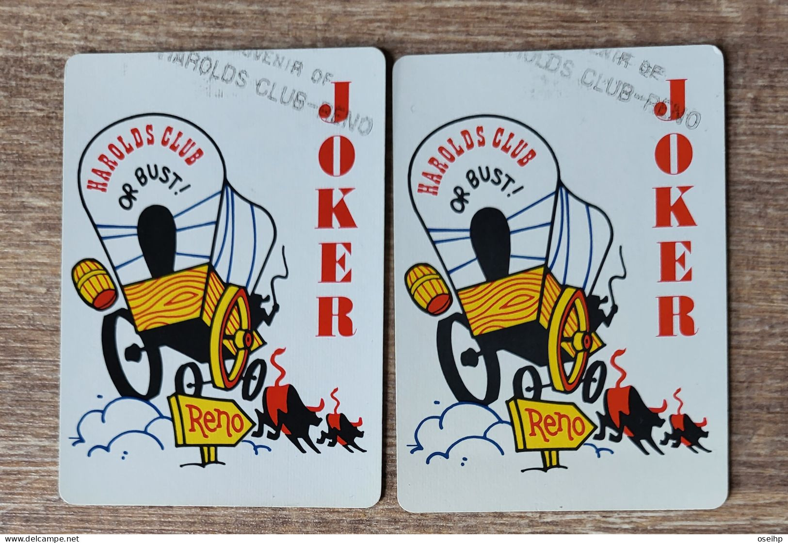 Jeu De Cartes 54 Cartes à Jouer Bee Cambric Finish N°92 Pub Souvenir HAROLDS CLUB Reno Nevada USA Playing Card Co Casino - 54 Carte