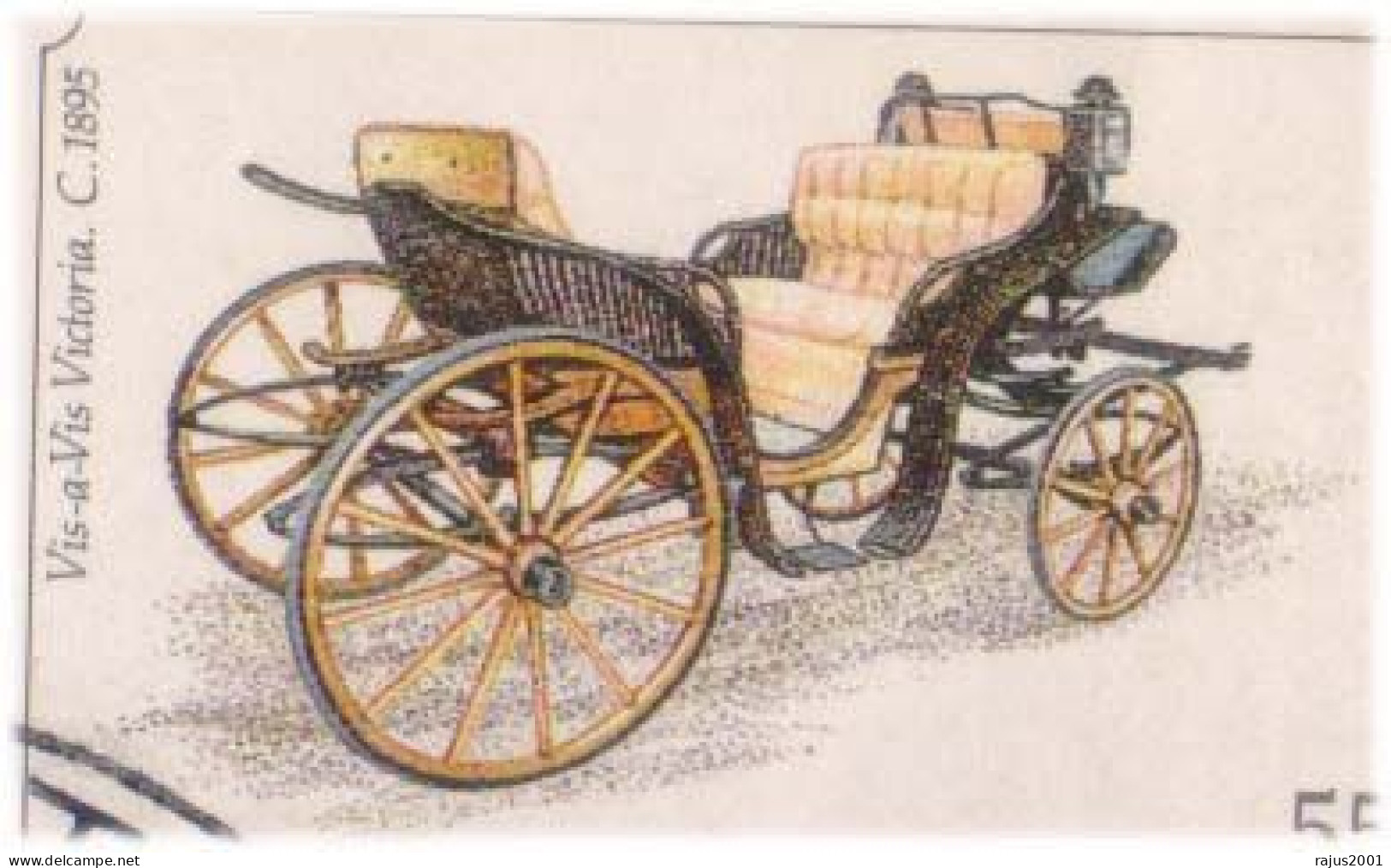Transport, Two Seater Pony Cart, Ladies Phaeton, Classic Vis A Vis Victoria Carriage, Horse Cart, Vintage, Bermuda FDC - Diligences