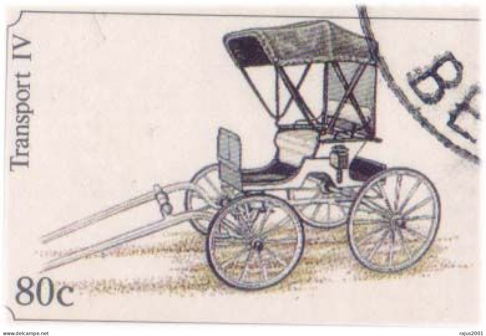 Transport, Two Seater Pony Cart, Ladies Phaeton, Classic Vis A Vis Victoria Carriage, Horse Cart, Vintage, Bermuda FDC - Diligences