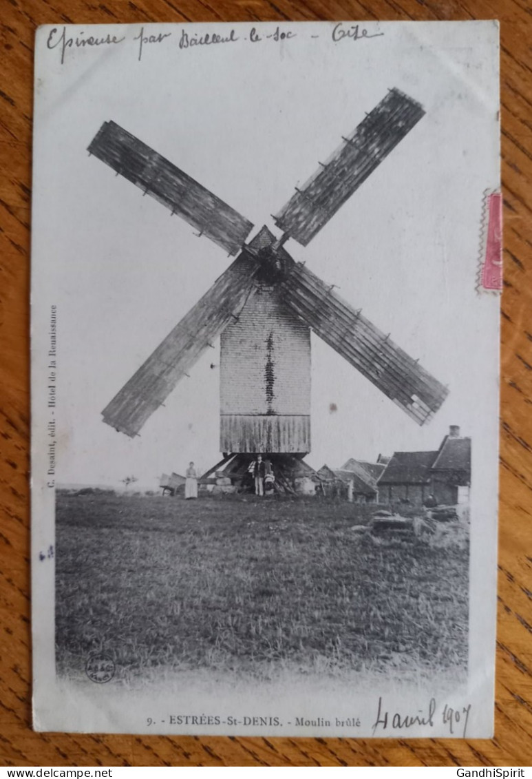 Estrées Saint Denis - Moulin à Vent Brûlé - Coin Bas Gauche Un Peu Mou - Estrees Saint Denis