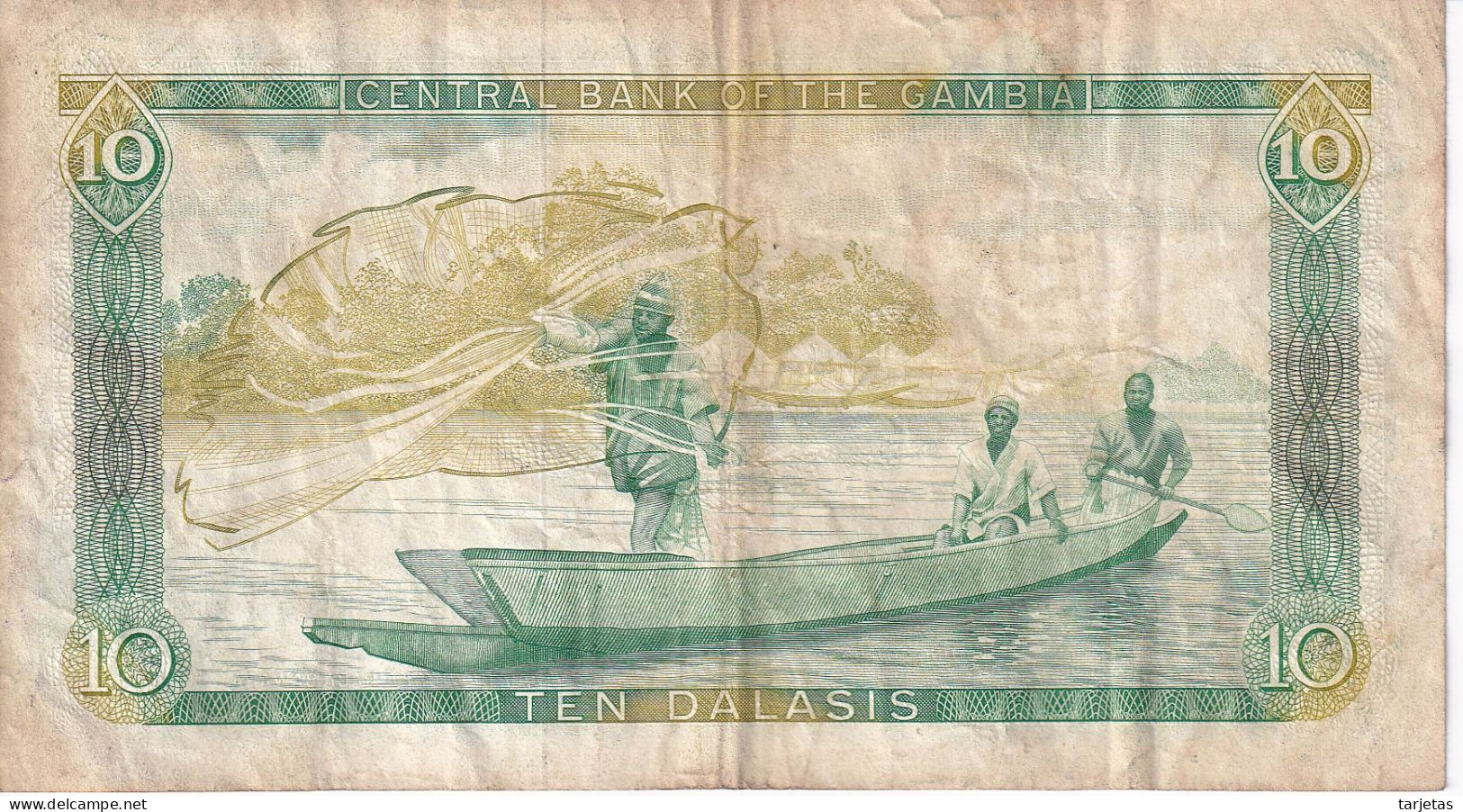 BILLETE DE GAMBIA DE 10 DALASIS DEL AÑO 1987 (BANKNOTE) - Gambia