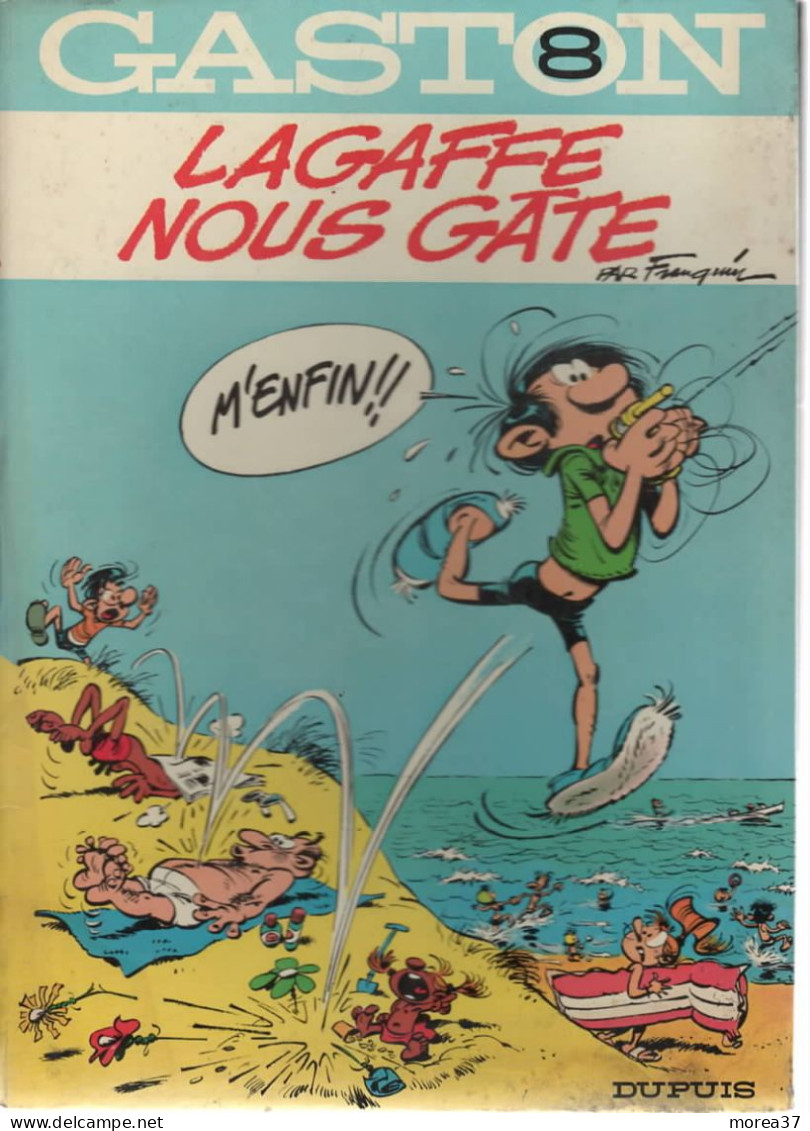 GASTON   "Le Cas Lagaffe "   Tome 8  Dos Rond    FRANQUIN    DUPUIS - Gaston