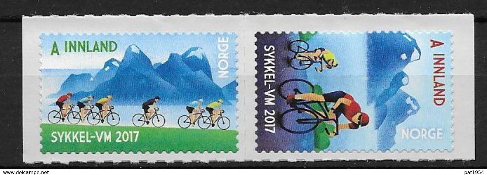 Norvège 2017 N°1880/1881 Neufs Cyclisme, Championnats Du Monde Sur Route - Ungebraucht