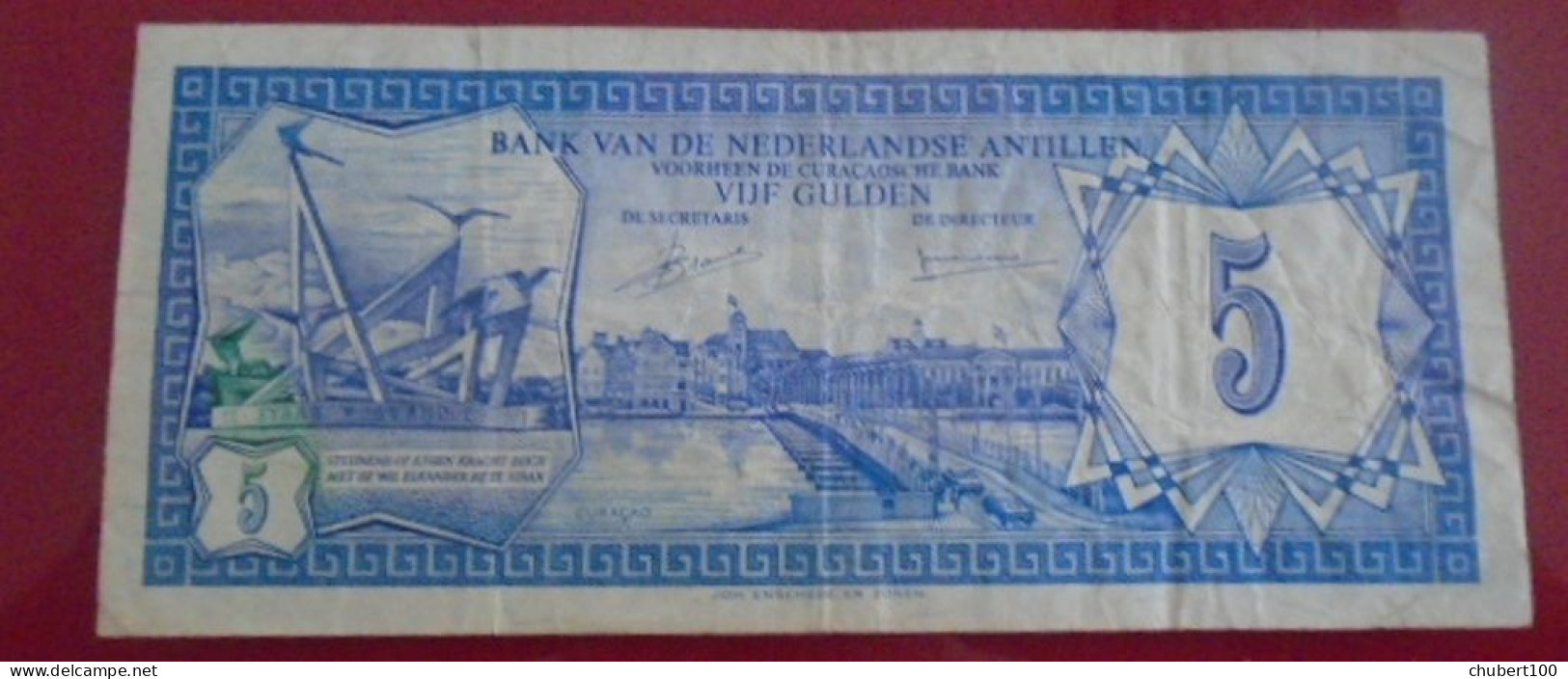 NETHERLANDS ANTILLES, P 15a ,  5 Gulden  ,  1980 , VF - Antille Olandesi (...-1986)