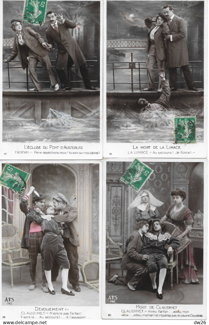 Fantaisie: Série A.S. 742 - 20 Cartes (incomplète, Manquent 2) L'Auberge Du Tourne-Bride (Fanfan, La Limace, Zéphyrine) - Collections & Lots