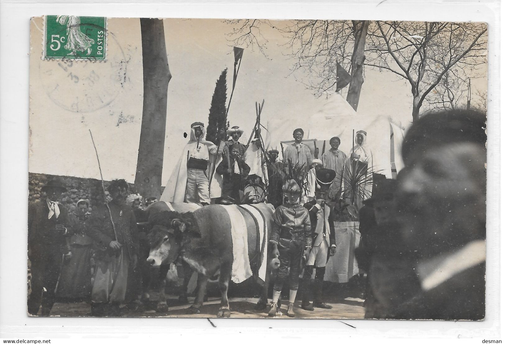 Carte-photo VARILHES - Carnaval 1908 (Electrification De La Ville) - Varilhes