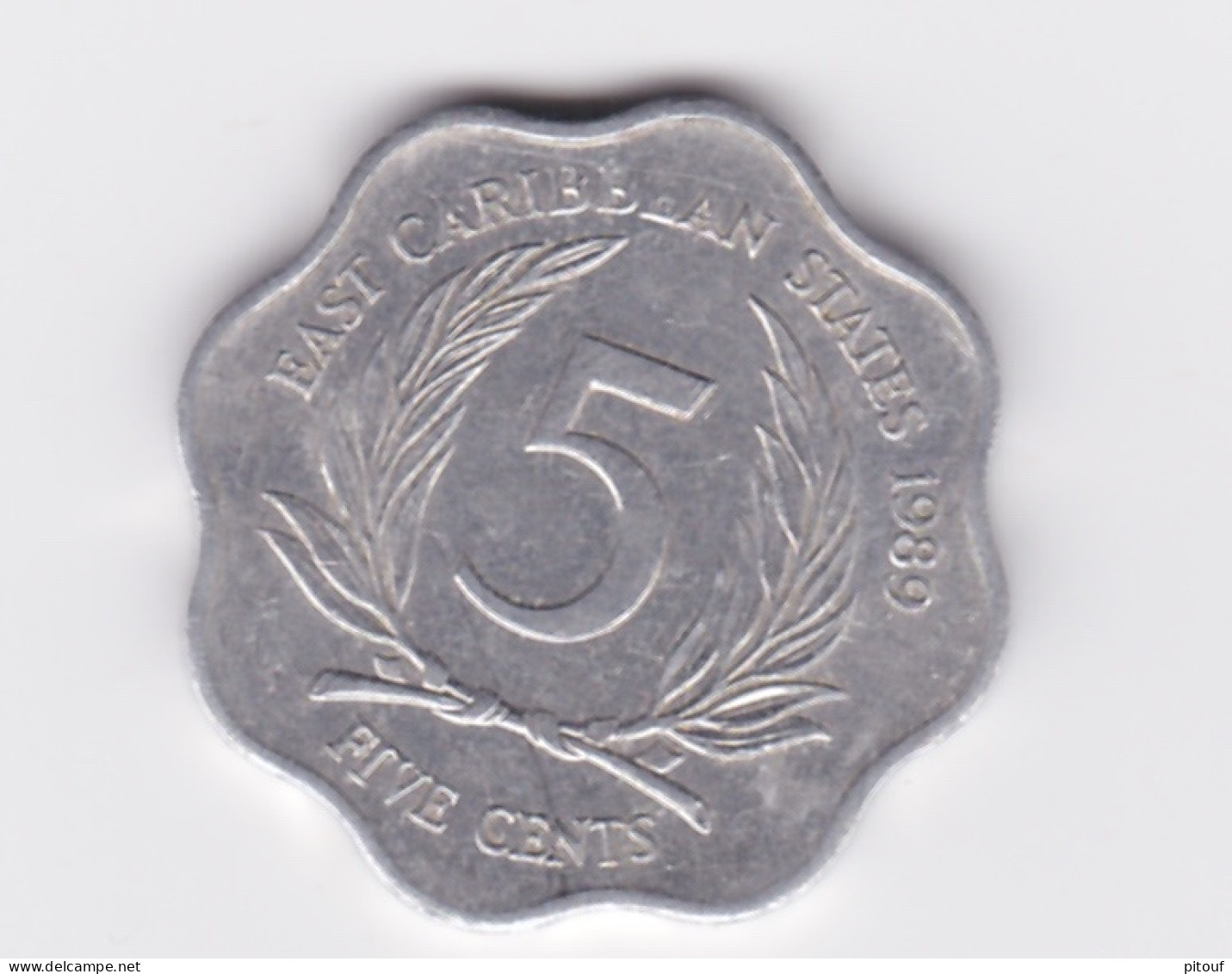 5 Cents Caraïbes Britanniques 1989 TTB - Caribe Británica (Territorios Del)