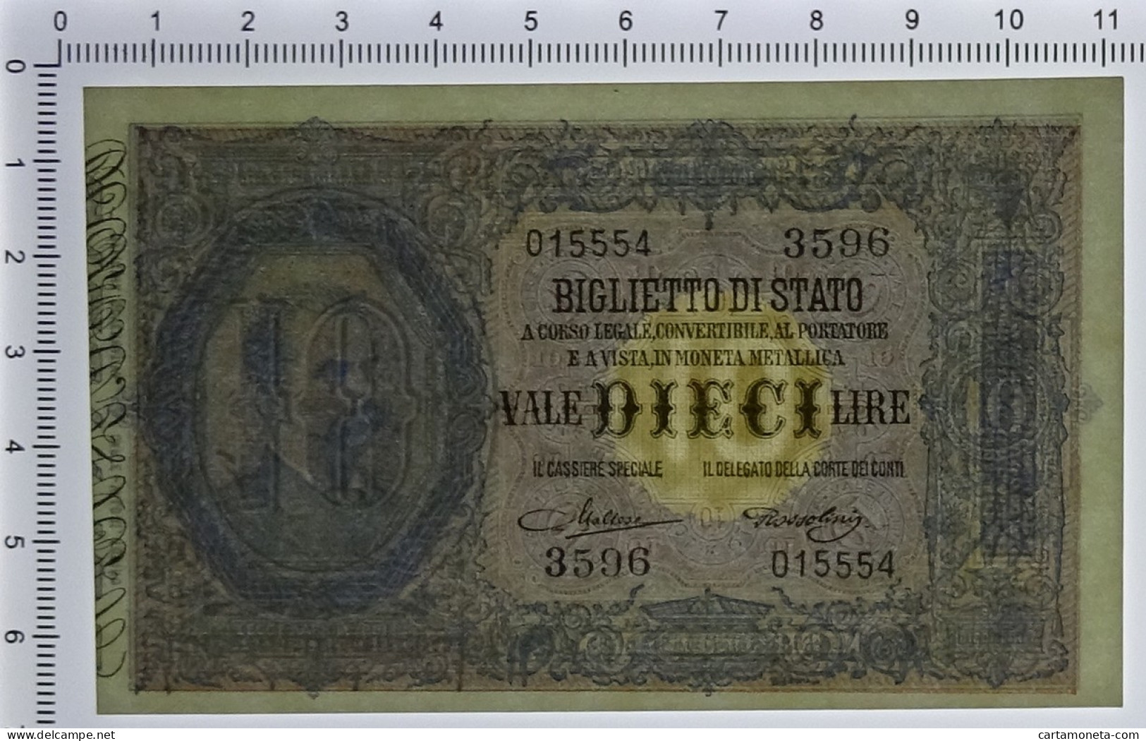 10 LIRE BIGLIETTO DI STATO EFFIGE UMBERTO I 19/05/1923 FDS - Regno D'Italia – Autres