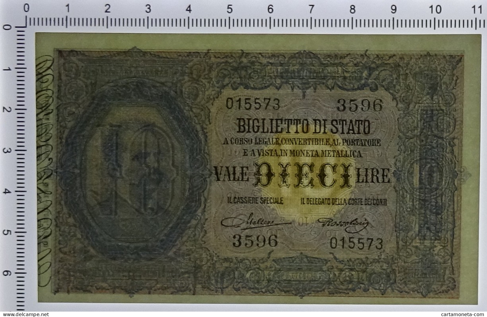 10 LIRE BIGLIETTO DI STATO EFFIGE UMBERTO I 19/05/1923 SUP+ - Otros