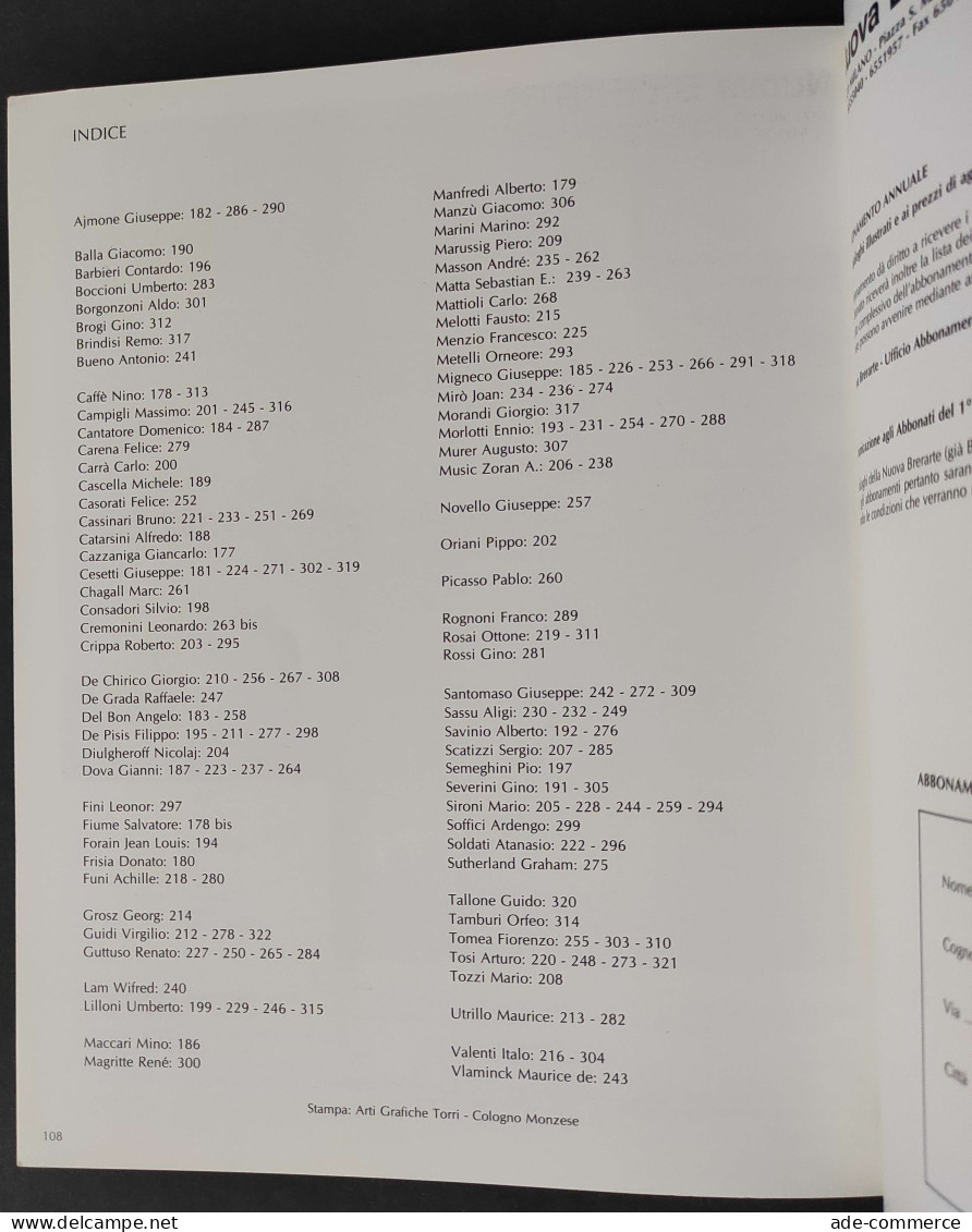 Nuova Brera Arte Contemporanea Per Una Collezione 88 - 23 Mag. 1989                                                      - Kunst, Antiquitäten