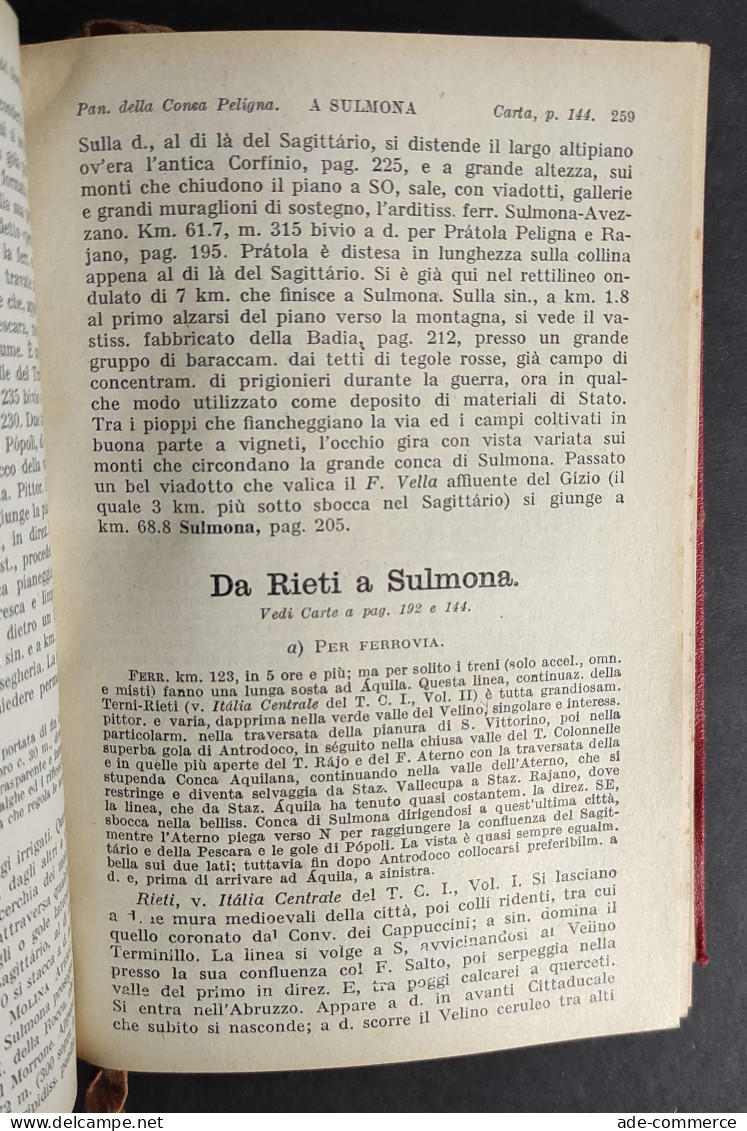 Guida D'Italia Del TCI - Italia Meridionale  Vol. I - Abruzzo, Molise, Puglia - 1926                                     - Turismo, Viaggi