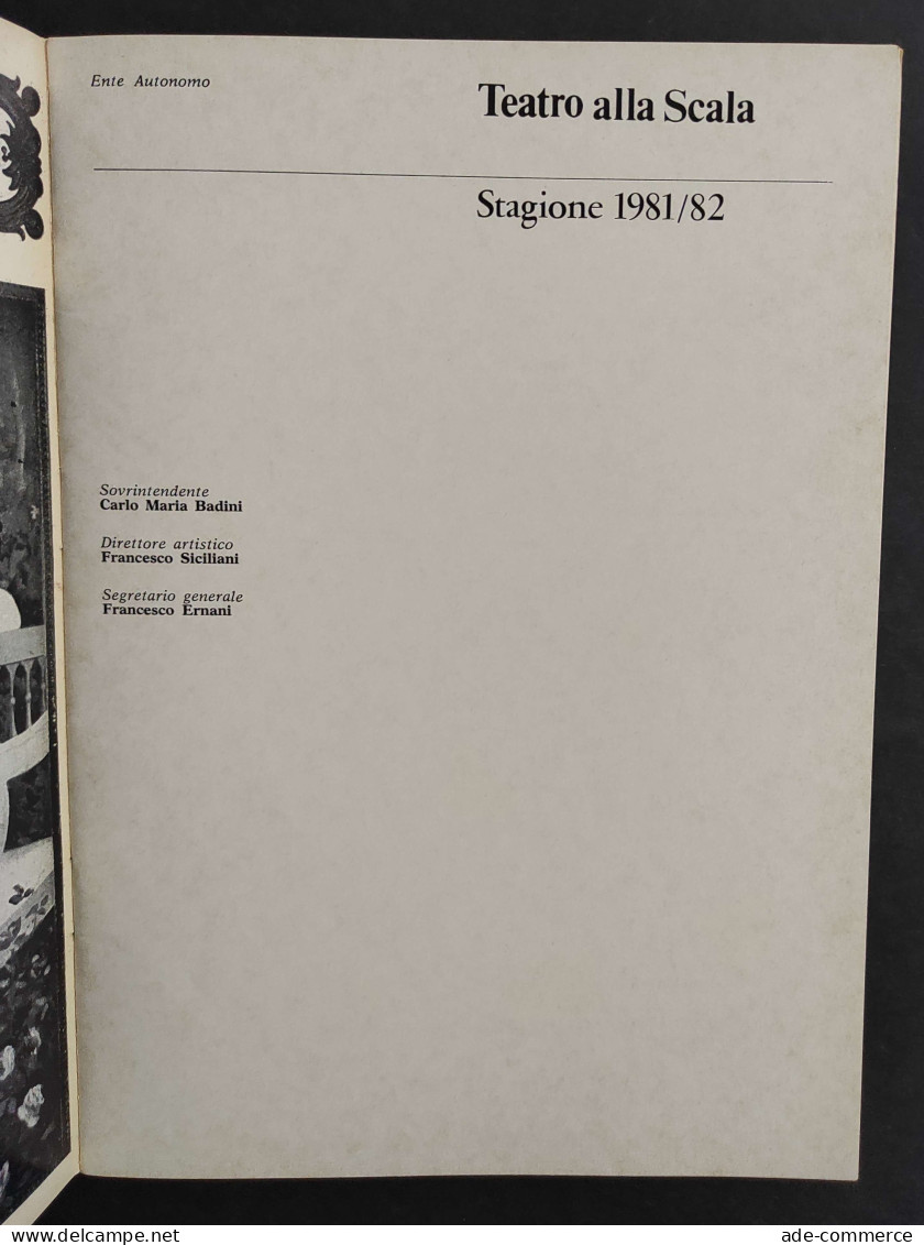 Teatro Alla Scala Stagione Sinfonica 1981/82 - XX Ciclo Concerti Per Lavoratori                                          - Film En Muziek