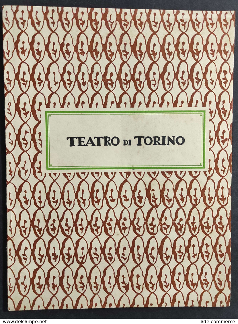 Teatro Di Torino - Concerto Della Société De Musique D'Autrefois - 1929                                                - Cinema Y Música