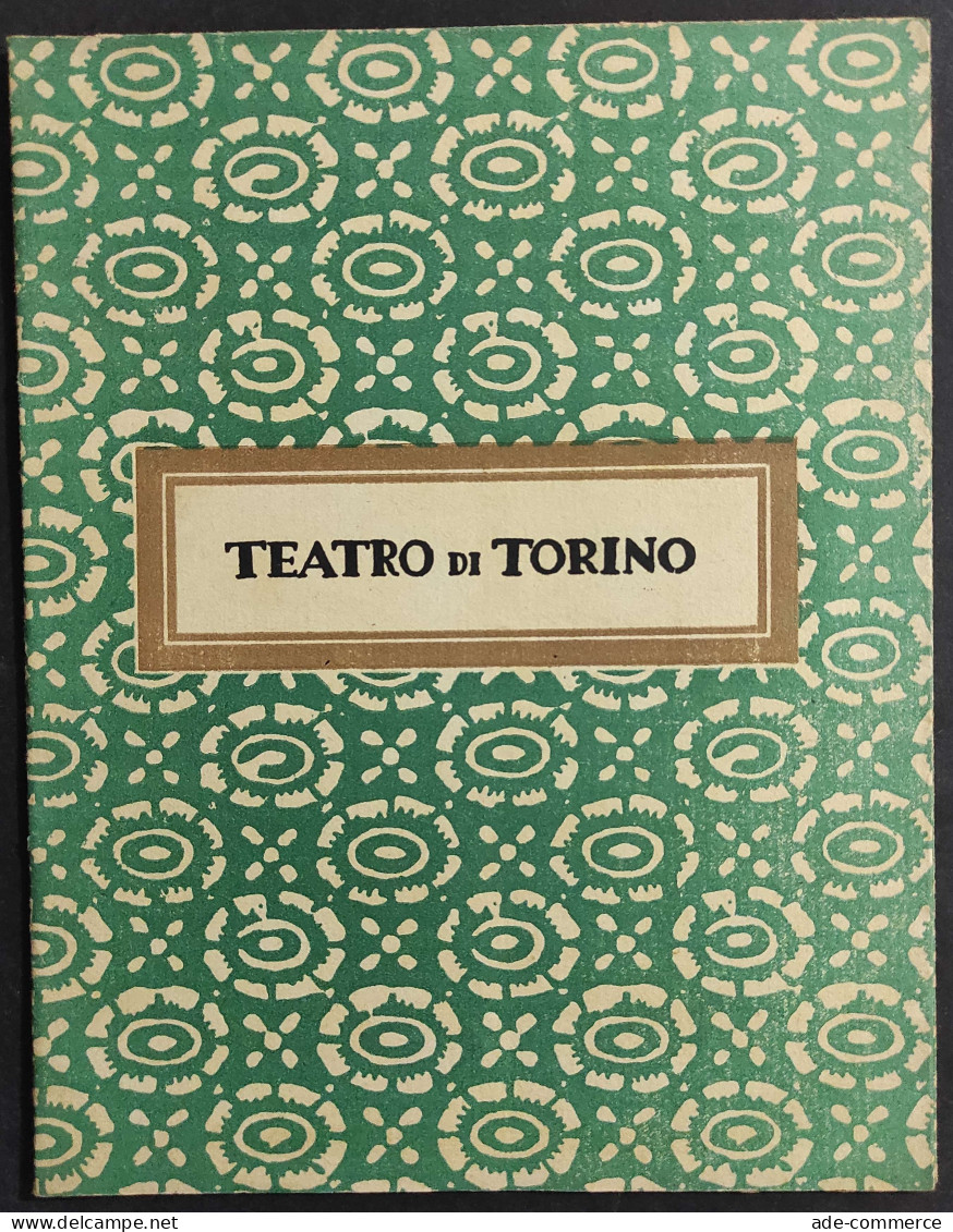 Teatro Di Torino - VIII Concerto Orchestrale - V. Gui - 1926                                                             - Cinema & Music