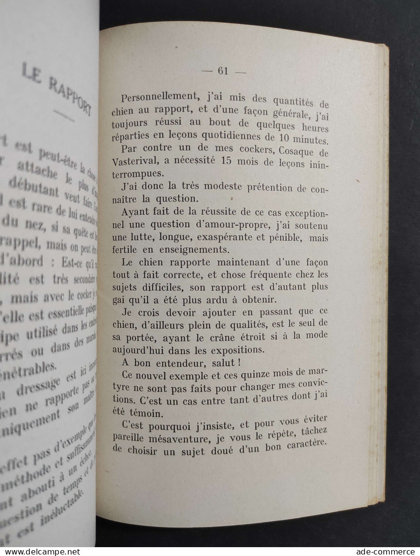 Le Dressage Du Cocker - E. Gand - 1948                                                                                   - Animali Da Compagnia