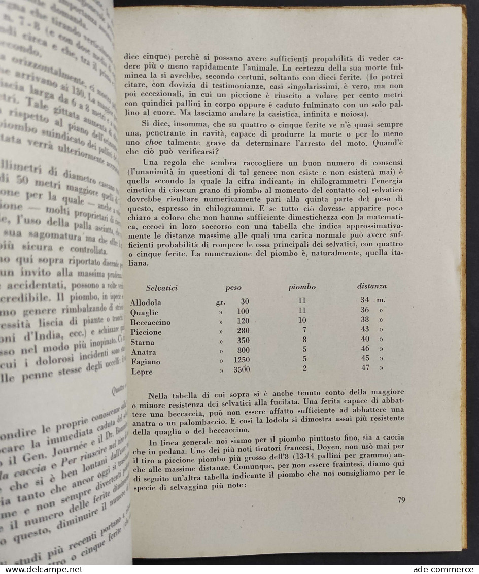 La Caccia - N. Cantalamessa - Ed. Sperling & Kupfer - 1950                                                               - Fischen Und Jagen