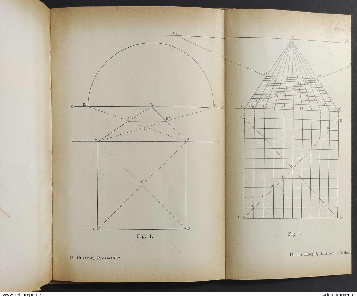 Manuale Di Prospettiva - C. Claudi - Ed. Hoepli - 1935                                                                   - Collectors Manuals