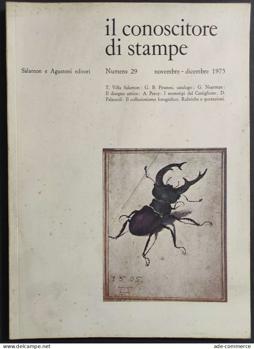 Il Conoscitore Di Stampe N.29 - Ed. Salamon E Augustoni - 1975                                                           - Arts, Antiquity