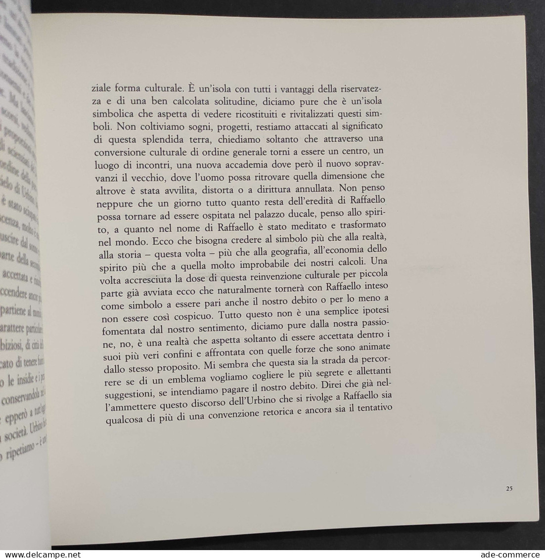 Urbino A Raffaello - C. Bo - 1985 - Accademia Raffaello Urbino 1984                                                      - Arte, Antigüedades