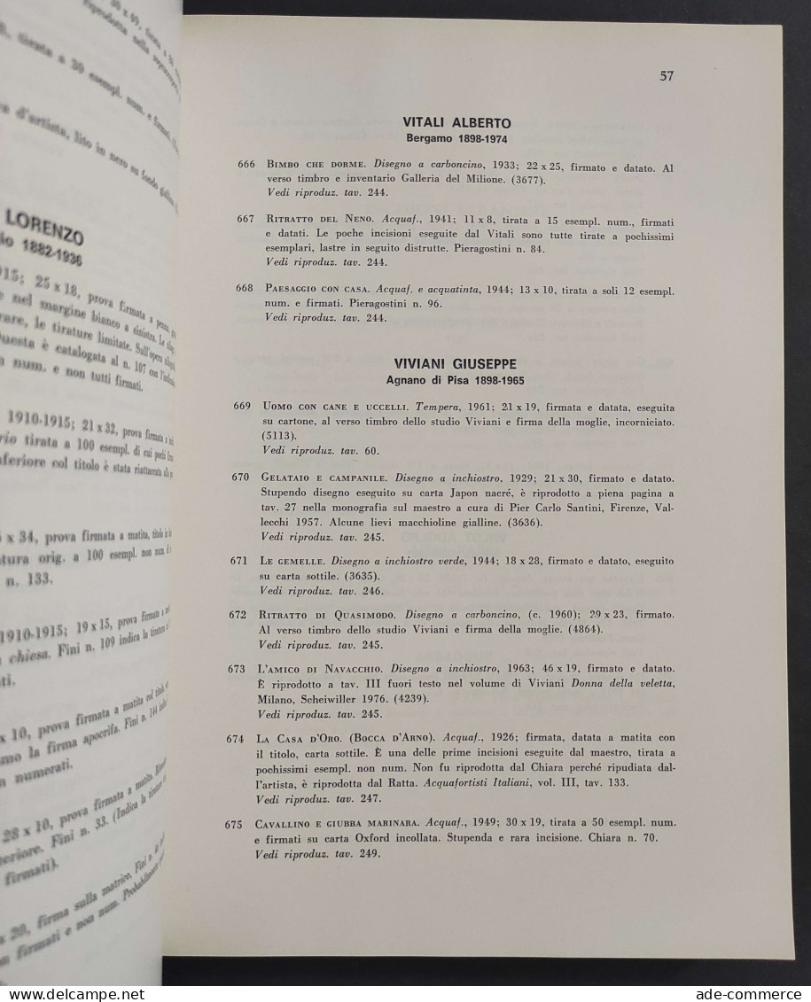 Catalogo N.188 - Incisioni Originali Italiane Straniere Dell'800 E Moderne - 1983                                        - Kunst, Antiek