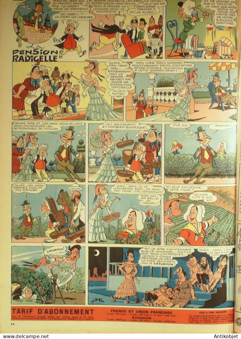 PIF Vaillant 1955 n°540 La pension radicelle Pif le chien la harpe d'or