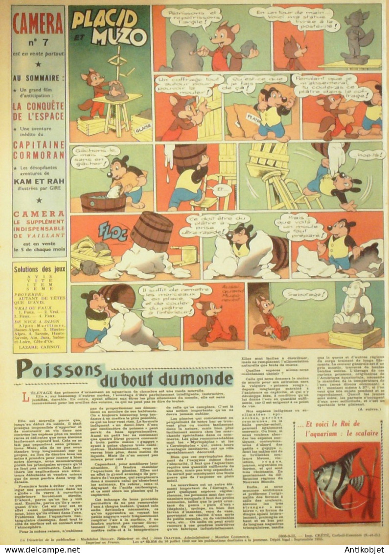 PIF Vaillant 1955 N°543 Jeannot & Lapin Yves Le Loup Capitaine Cormoran Barbe D'or - Vaillant