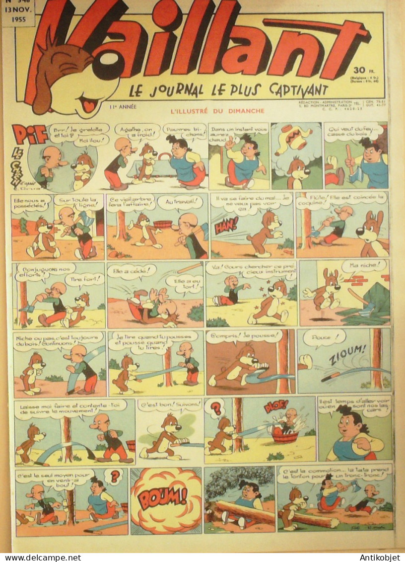PIF Vaillant 1955 N°548 Le Parchemin Des îles Vierges Arthur Le Fantôme Justicier - Vaillant