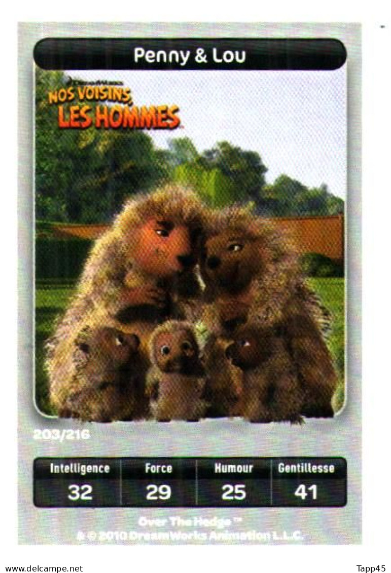 DreamWorks >Animation Skg > Carrefour > 10 cartes > Réf T v 13/5/25