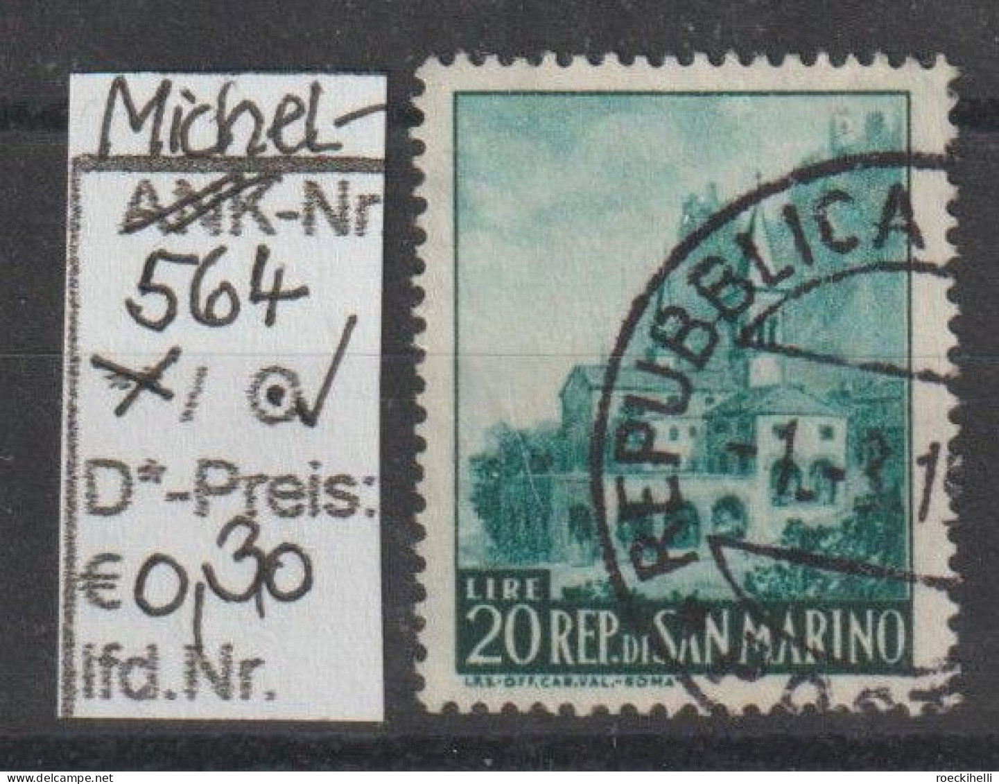 1957 - SAN MARINO - FM/DM "Landschaften" 20 L Mehrf. - O  Gestempelt - S.Scan (564o S.marino) - Usati