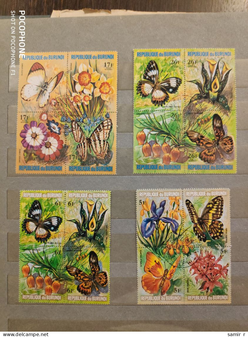 1974 Burundi	Butterflies   (F10) - Used Stamps