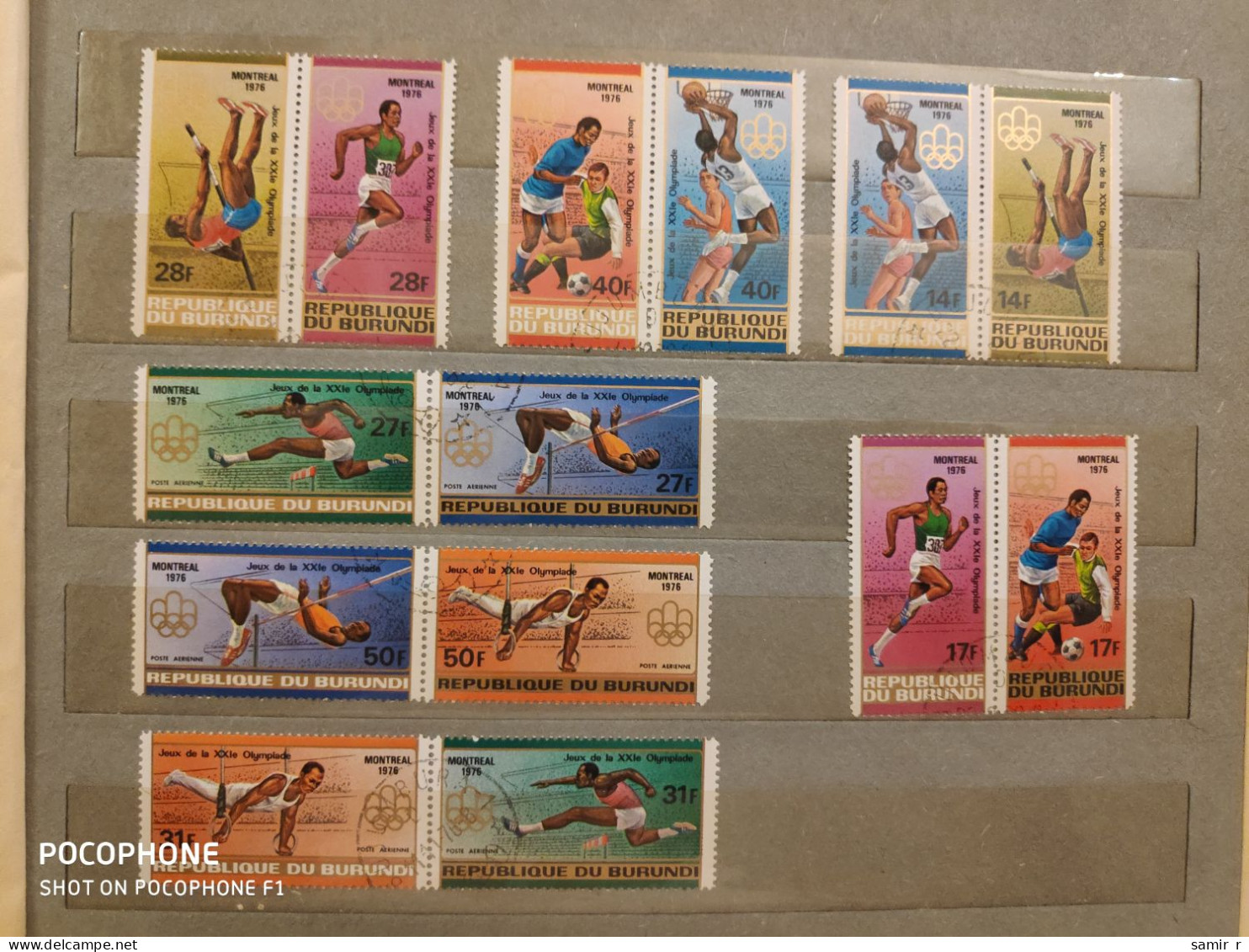 1976 Burundi	Olympic Games  (F10) - Used Stamps