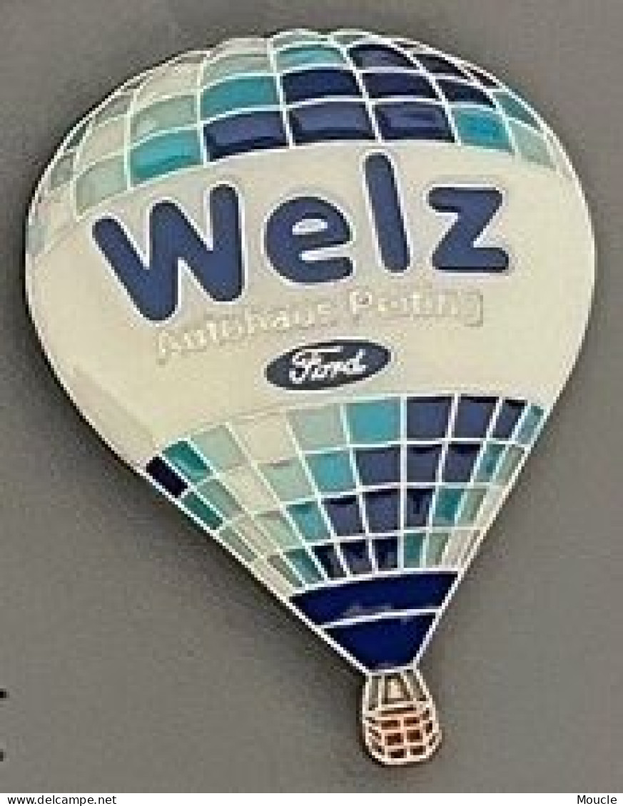 BALLON A AIR CHAUD  - MONTGOLFIERE -VOITURE FORD - CAR - LOGO -  AUTOMOBILE - AUTOHAUS PELTING - WELZ -  BALLOON - (32) - Montgolfières